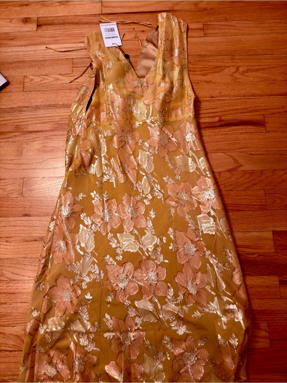 Rumored Paradise Midi Dress Golden Hour size M - Picture 2 of 6